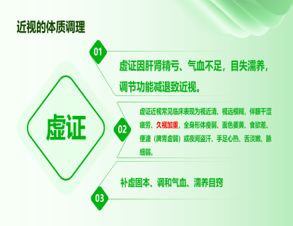 近视的体质调理——虚证