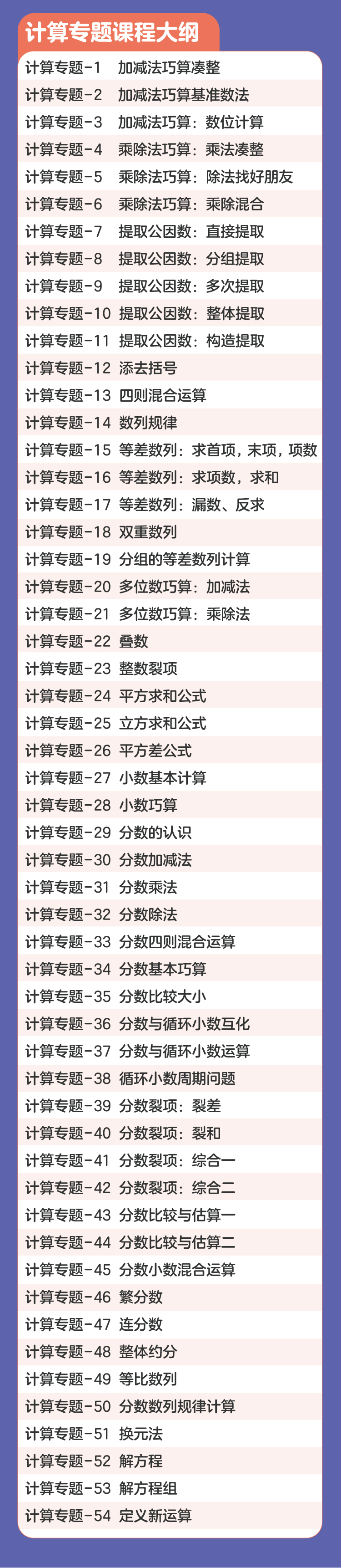 口口专题课《计算专题》
